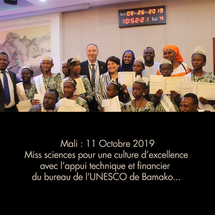 Commission Malienne pour l’UNESCO et l'ISESCO Miss Sciences Mali Bamako